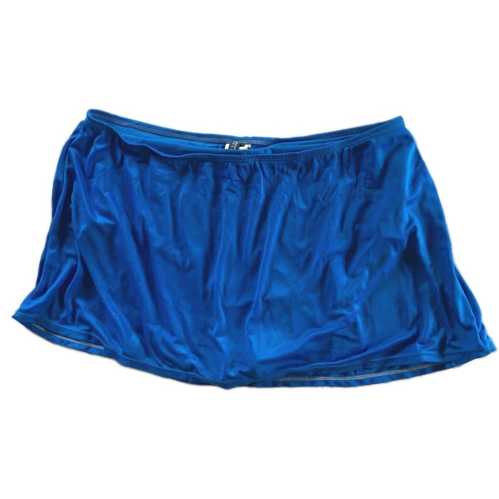 Jantzen Swim Skirt Womens 16 Blue Classics Swim Bottom Attached Brief Swimwear